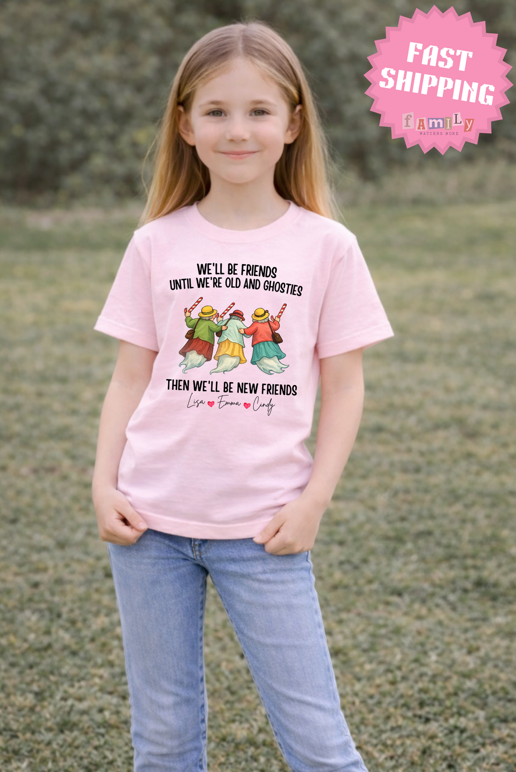 Personalized Friendship Shirt, Old Friends - Best Friends Gift, Besties Tee, Comfort colors best friens shirts with names