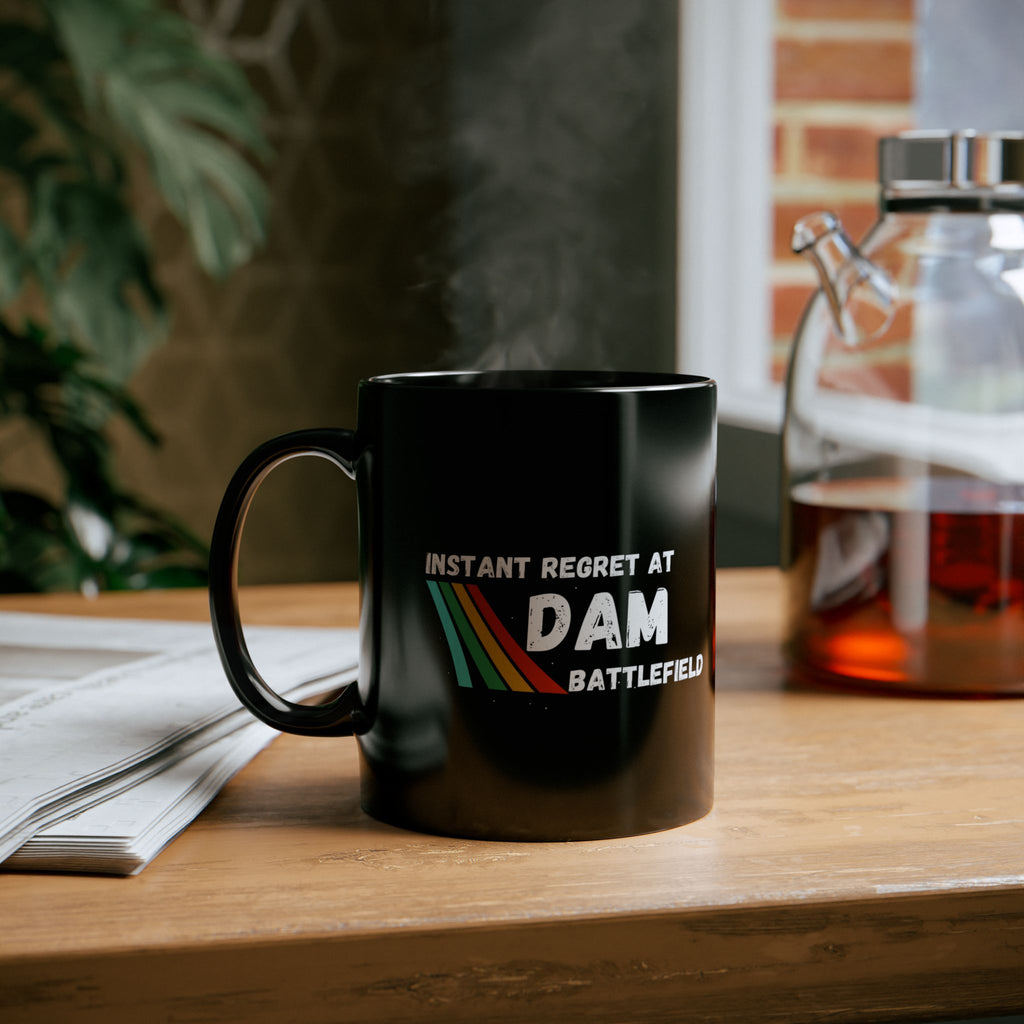 Arc Raider Inspired Mug, Instant Regret At Dam Battlefield, Funny Gamer Coffee Mug 11oz 15oz, Gift for Brother