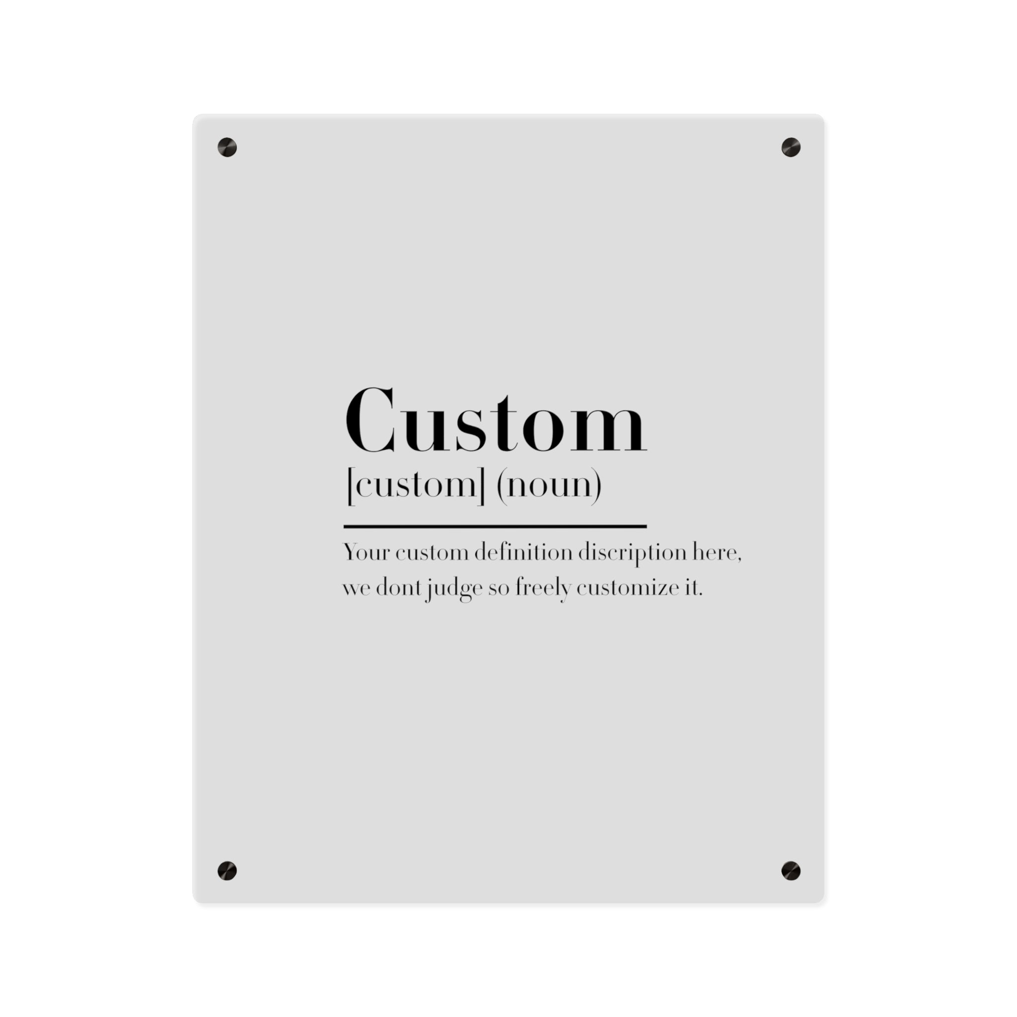 Custom Quote Definition Acrylic Wall Art Panel | Personalizable Quote Definition Acrylic Wall Art, Cutsom qoutation wall art hanging panel