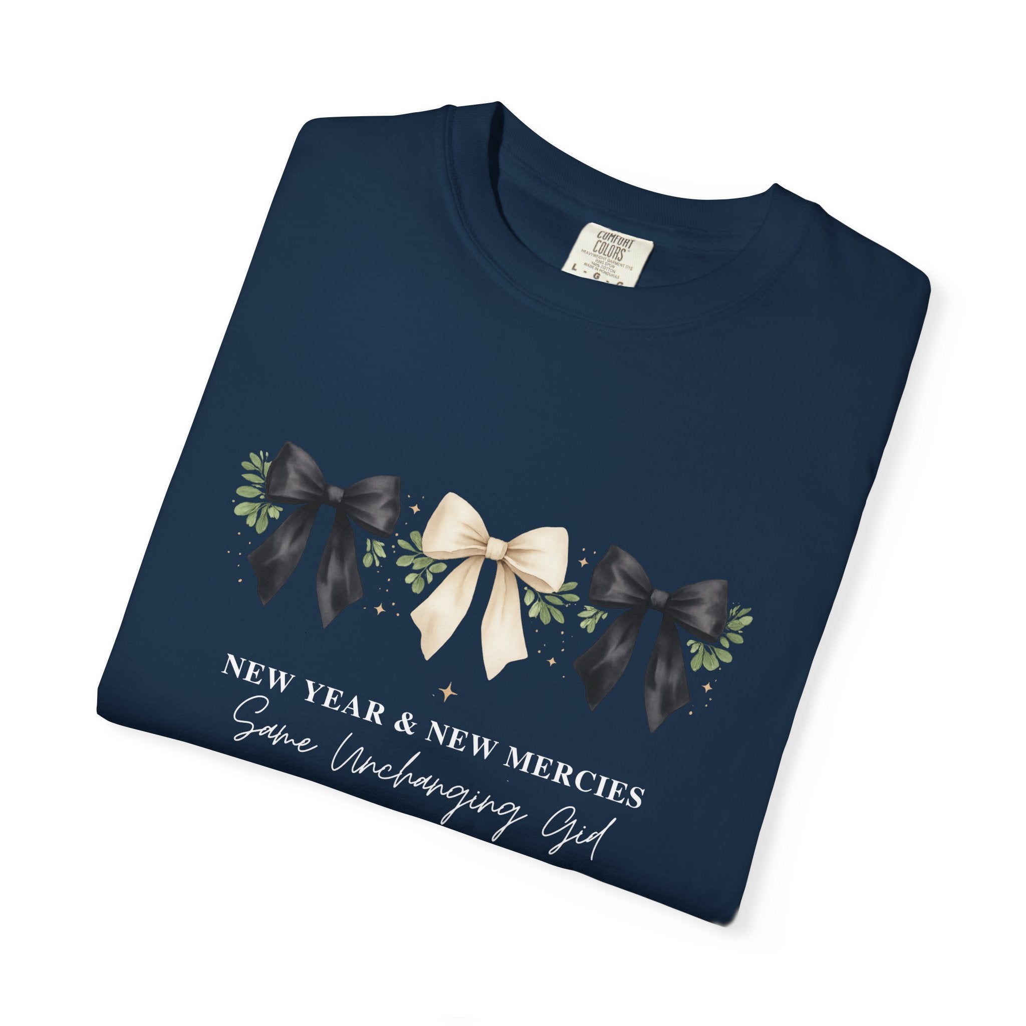 New Year & New Mercies Shirt, Same Unchanging God, Family Matching Comfort Colors 1717 Tee, Christian New Year Gift, Unisex Adult Youth