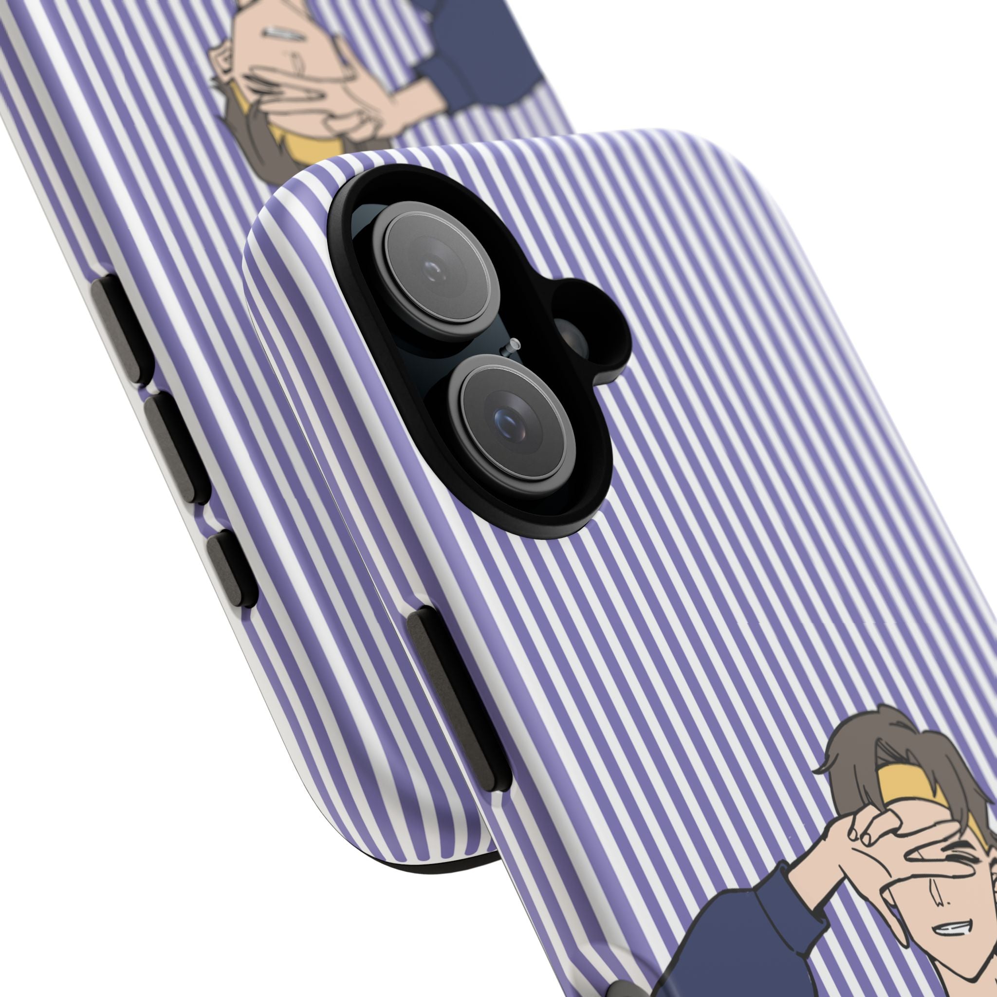 Casual Anime Guy Phone Case | Valentines Day Striped Lines phone case, Purple Stripe Iphone case - Iphone, Samsung and Pixel Mobile cases