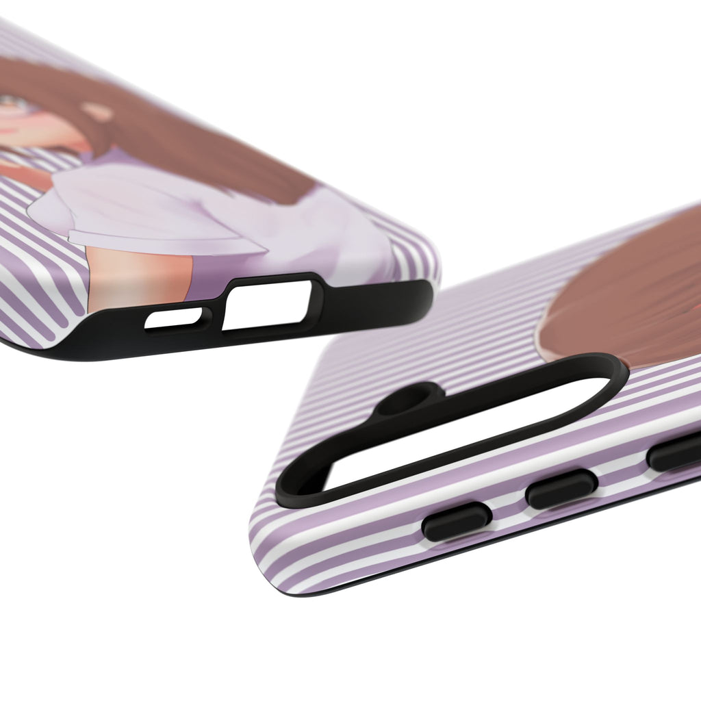 Galentines Day Striped lines mobile case, Glasses Anime Girl Stripe Iphone case | Tough Cases - Iphone, Samsung and Pixel Mobile cases