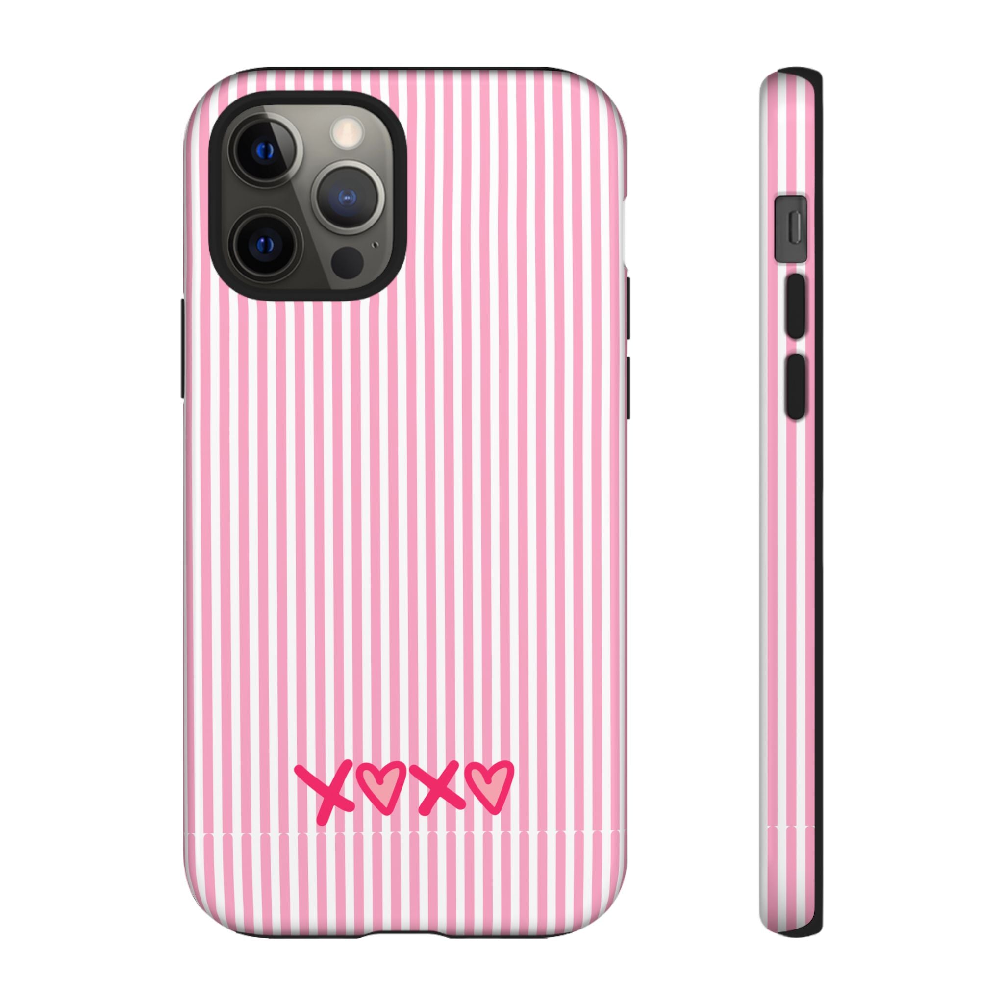 Galentines Day Pink Striped Lines phone case, Pink Stripe Iphone case | Tough Cases - Iphone, Samsung and Pixel Mobile cases