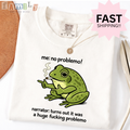 Me No Problemo Frog Shirt, Inappropriate Unwearable Stupid Tee, Offensive Aba Rbt Shirt, Comfort Colors 1717