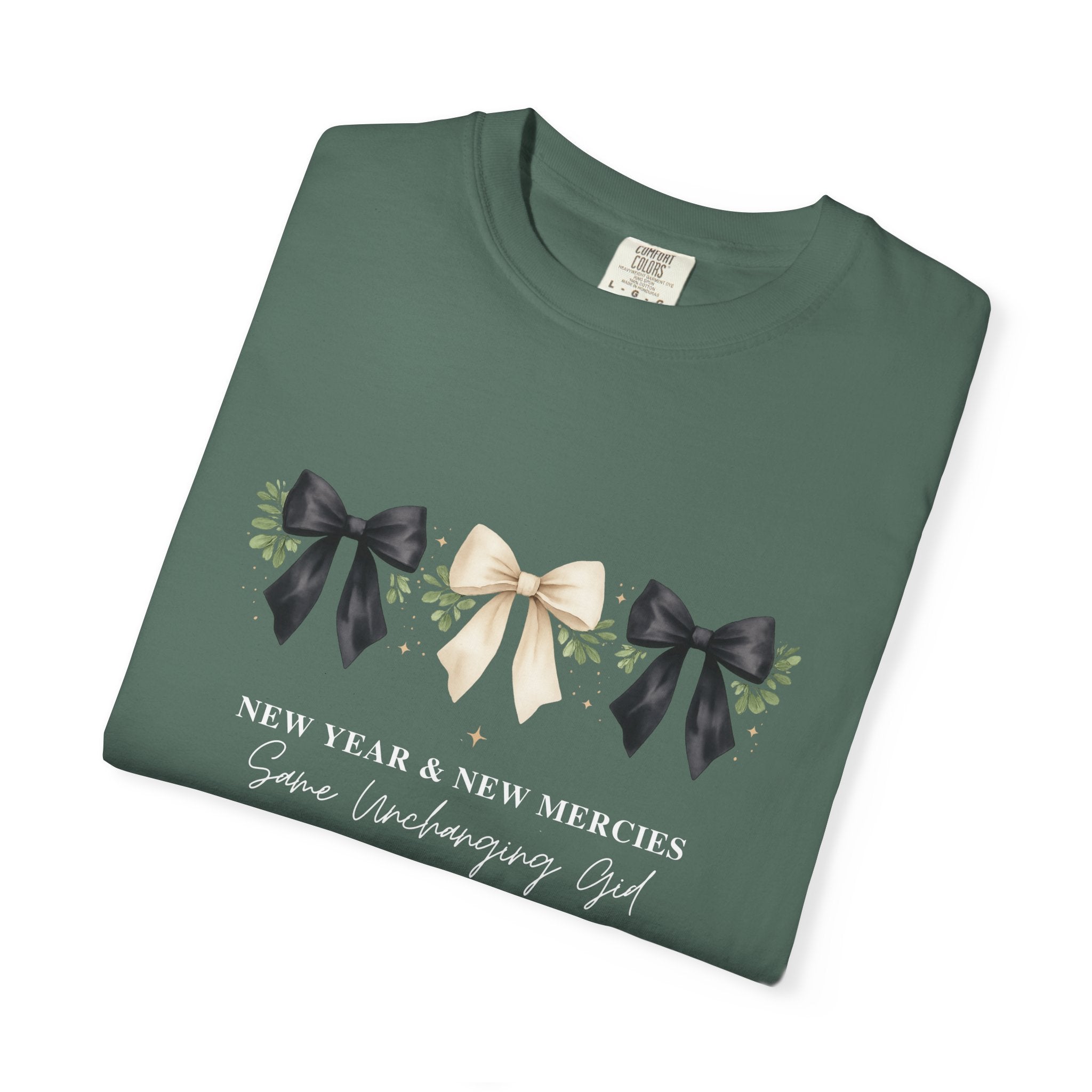 New Year & New Mercies Shirt, Same Unchanging God, Family Matching Comfort Colors 1717 Tee, Christian New Year Gift, Unisex Adult Youth