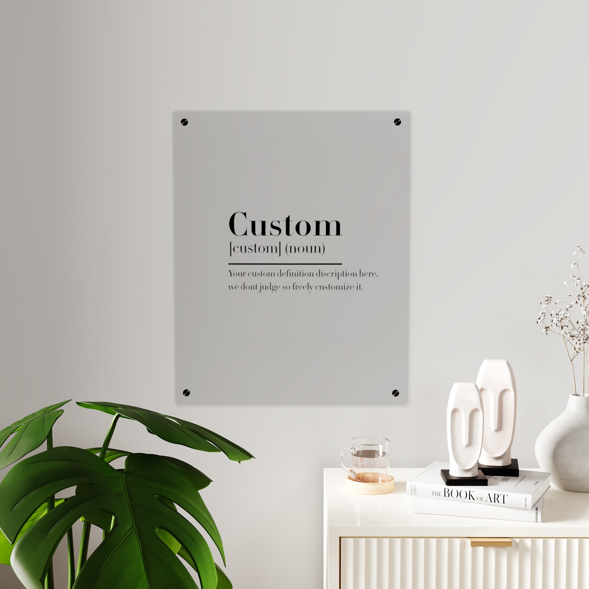 Custom Quote Definition Acrylic Wall Art Panel | Personalizable Quote Definition Acrylic Wall Art, Cutsom qoutation wall art hanging panel