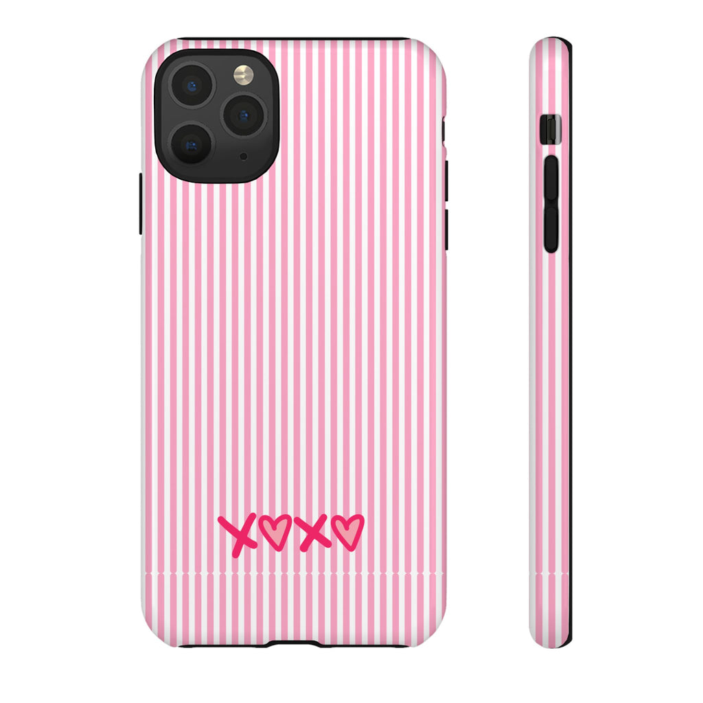 Galentines Day Pink Striped Lines phone case, Pink Stripe Iphone case | Tough Cases - Iphone, Samsung and Pixel Mobile cases