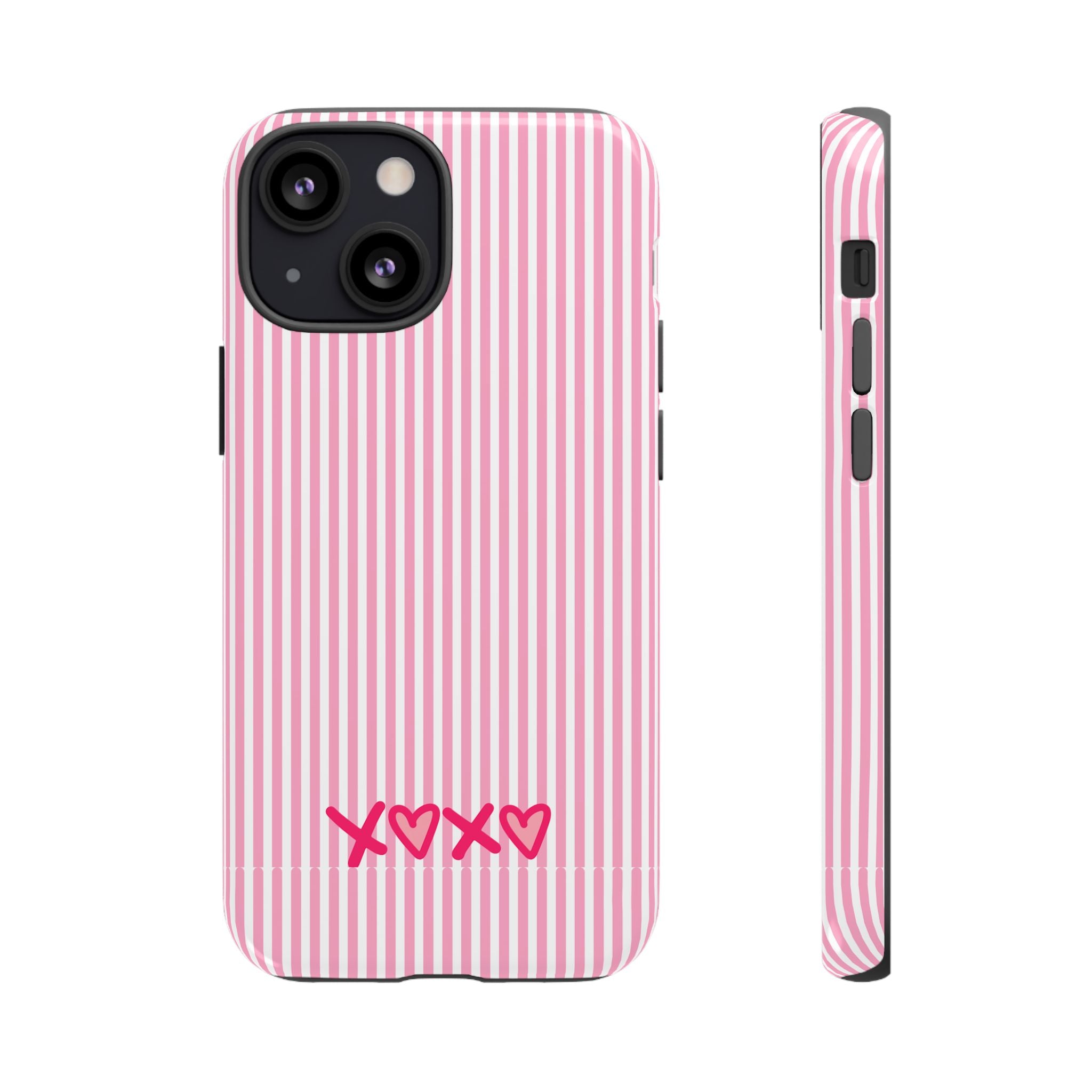 Galentines Day Pink Striped Lines phone case, Pink Stripe Iphone case | Tough Cases - Iphone, Samsung and Pixel Mobile cases