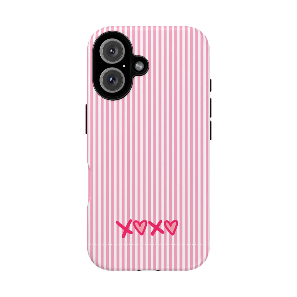 Galentines Day Pink Striped Lines phone case, Pink Stripe Iphone case | Tough Cases - Iphone, Samsung and Pixel Mobile cases