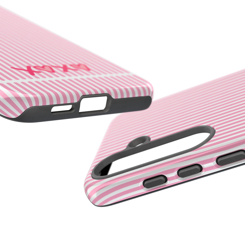 Galentines Day Pink Striped Lines phone case, Pink Stripe Iphone case | Tough Cases - Iphone, Samsung and Pixel Mobile cases