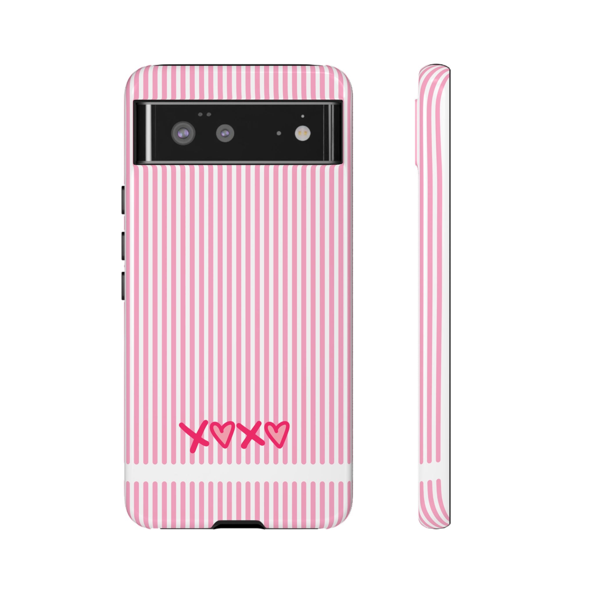 Galentines Day Pink Striped Lines phone case, Pink Stripe Iphone case | Tough Cases - Iphone, Samsung and Pixel Mobile cases