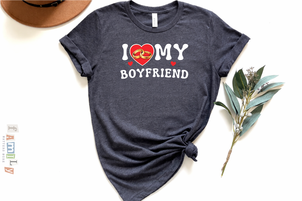Matching Valentine Couple Shirts, I Love My Girlfriend Boyfriend Tees, Cute Couples Valentine Day Outfit, His and Hers Matching Shirts, Anniversary Gift for Him Her, Boyfriend Girlfriend Shirt Set, Unisex Graphic Tee