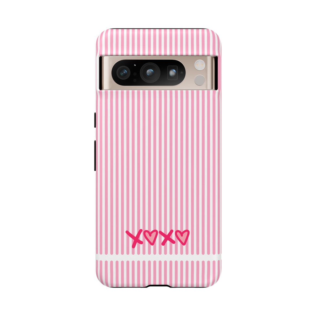 Galentines Day Pink Striped Lines phone case, Pink Stripe Iphone case | Tough Cases - Iphone, Samsung and Pixel Mobile cases