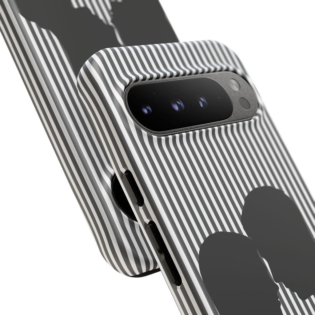 Silhouette Couple Phone Case | Galentines Day Striped Black and white phone case, Stripe Iphone case - Iphone, Samsung and Pixel Mobile case