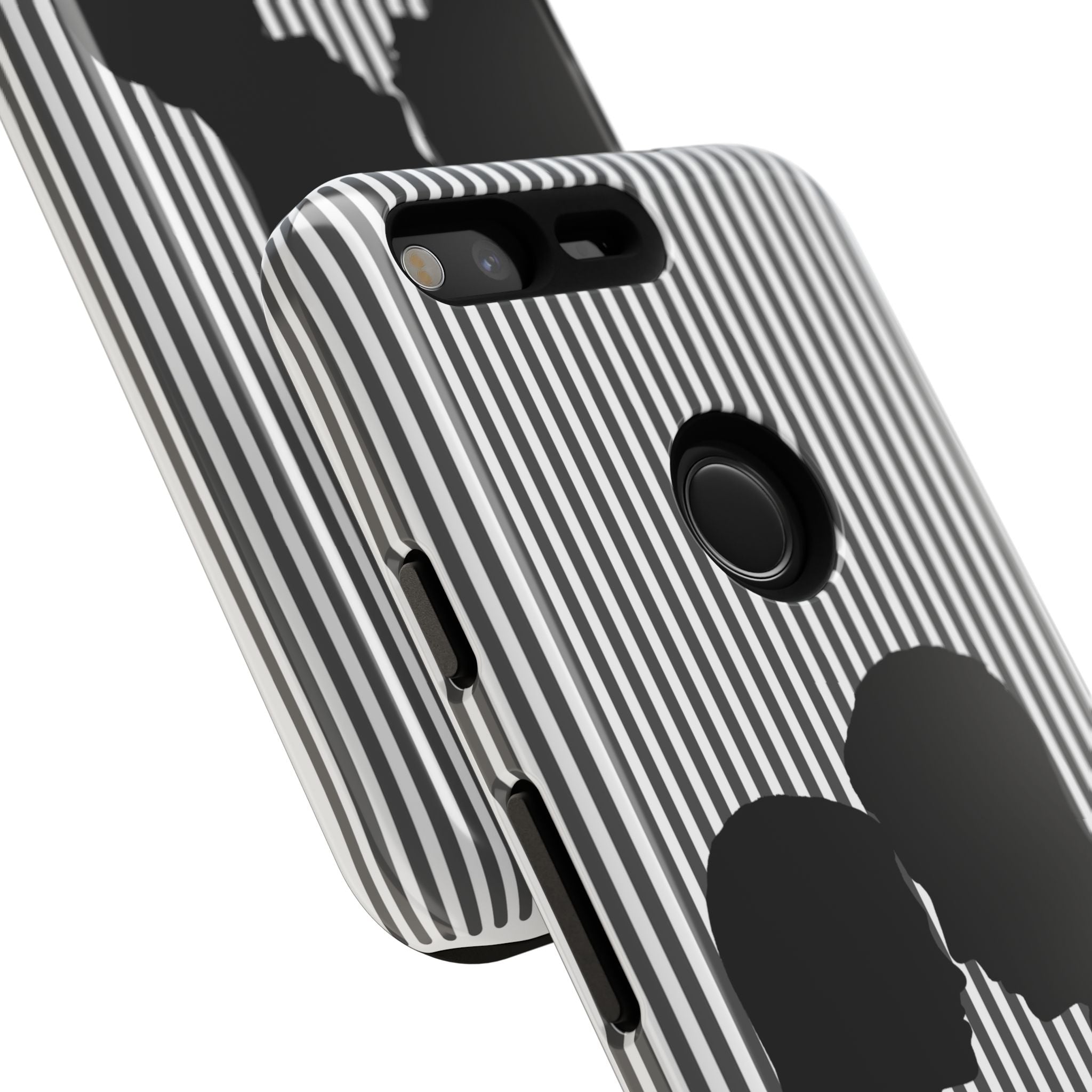 Silhouette Couple Phone Case | Galentines Day Striped Black and white phone case, Stripe Iphone case - Iphone, Samsung and Pixel Mobile case