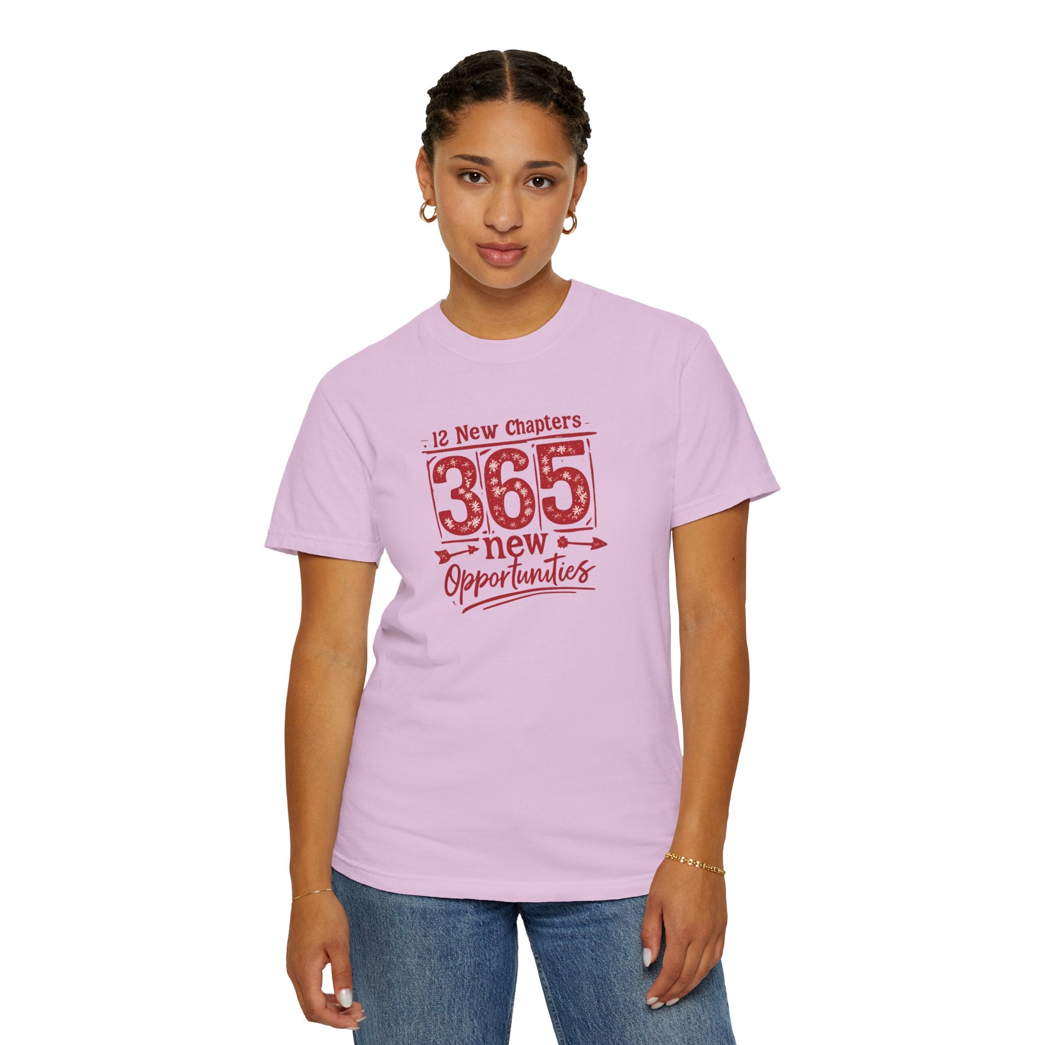 12 New Chapters 365 New Opportunities Shirt, Happy New Year Tee, Family Matching Comfort Colors 1717, Unisex Adult Youth New Year Gift