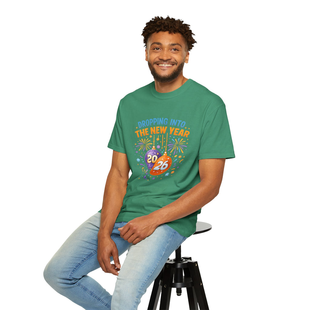Dropping Into The New Year Shirt, Comfort Colors Unisex Tee, Matching Family New Years Shirts, Youth Toddler Baby Bodysuit