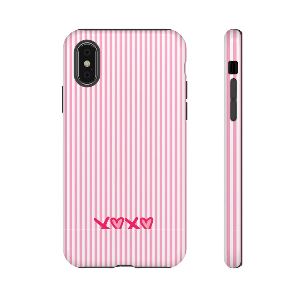 Galentines Day Pink Striped Lines phone case, Pink Stripe Iphone case | Tough Cases - Iphone, Samsung and Pixel Mobile cases