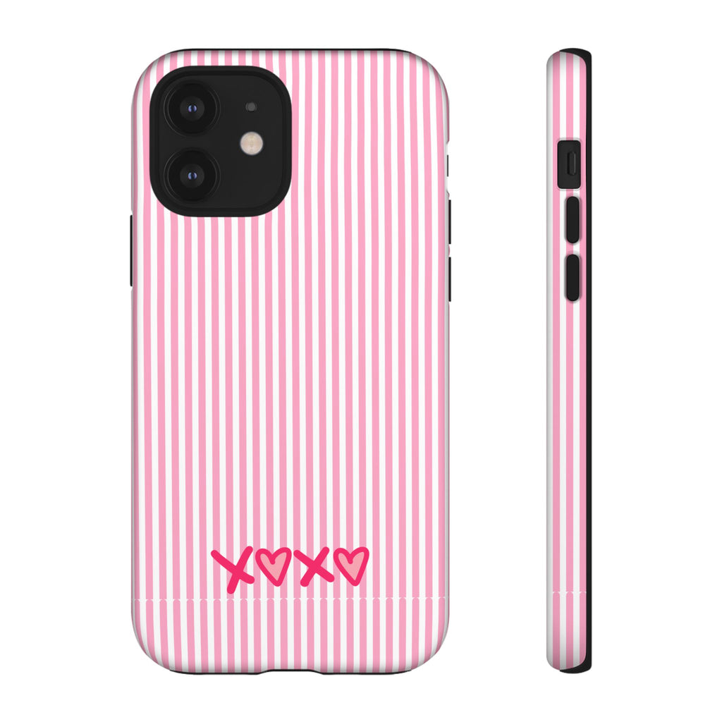 Galentines Day Pink Striped Lines phone case, Pink Stripe Iphone case | Tough Cases - Iphone, Samsung and Pixel Mobile cases