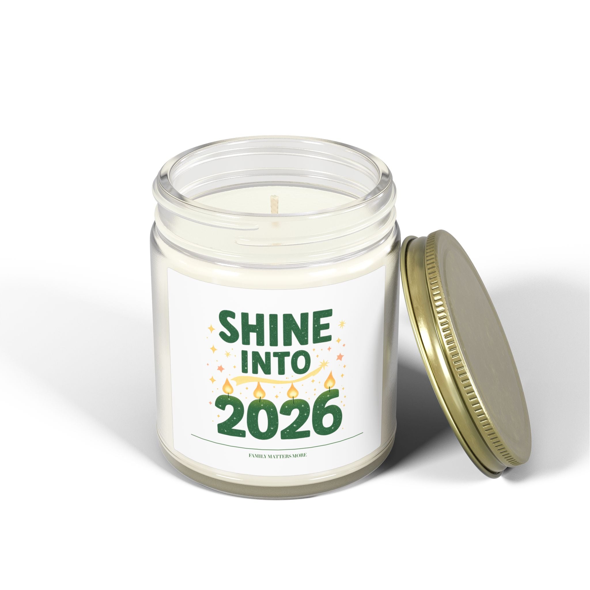 Shine Into 2026 Candle, Scented Soy Jar Candle 4oz 9oz, Hand Poured, Happy New Year Decor, New Years Eve Candle