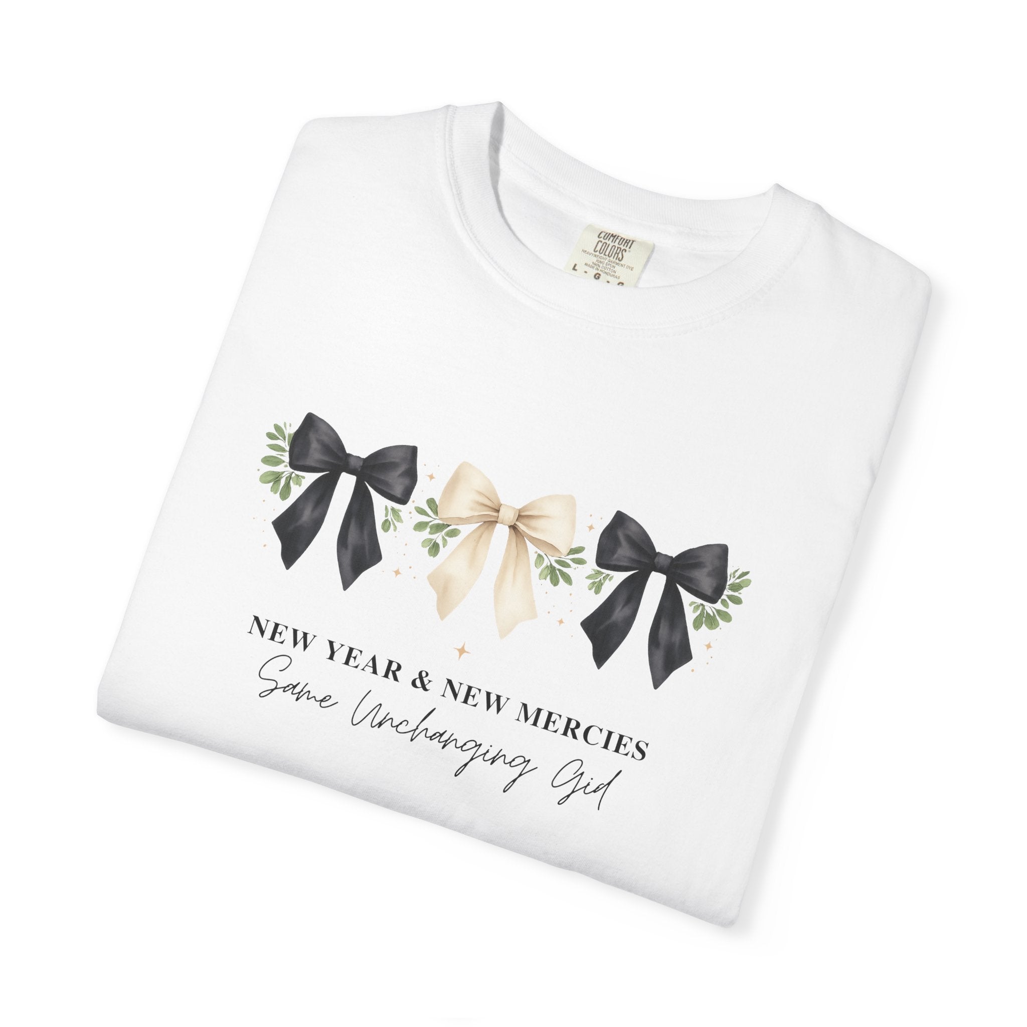 New Year & New Mercies Shirt, Same Unchanging God, Family Matching Comfort Colors 1717 Tee, Christian New Year Gift, Unisex Adult Youth