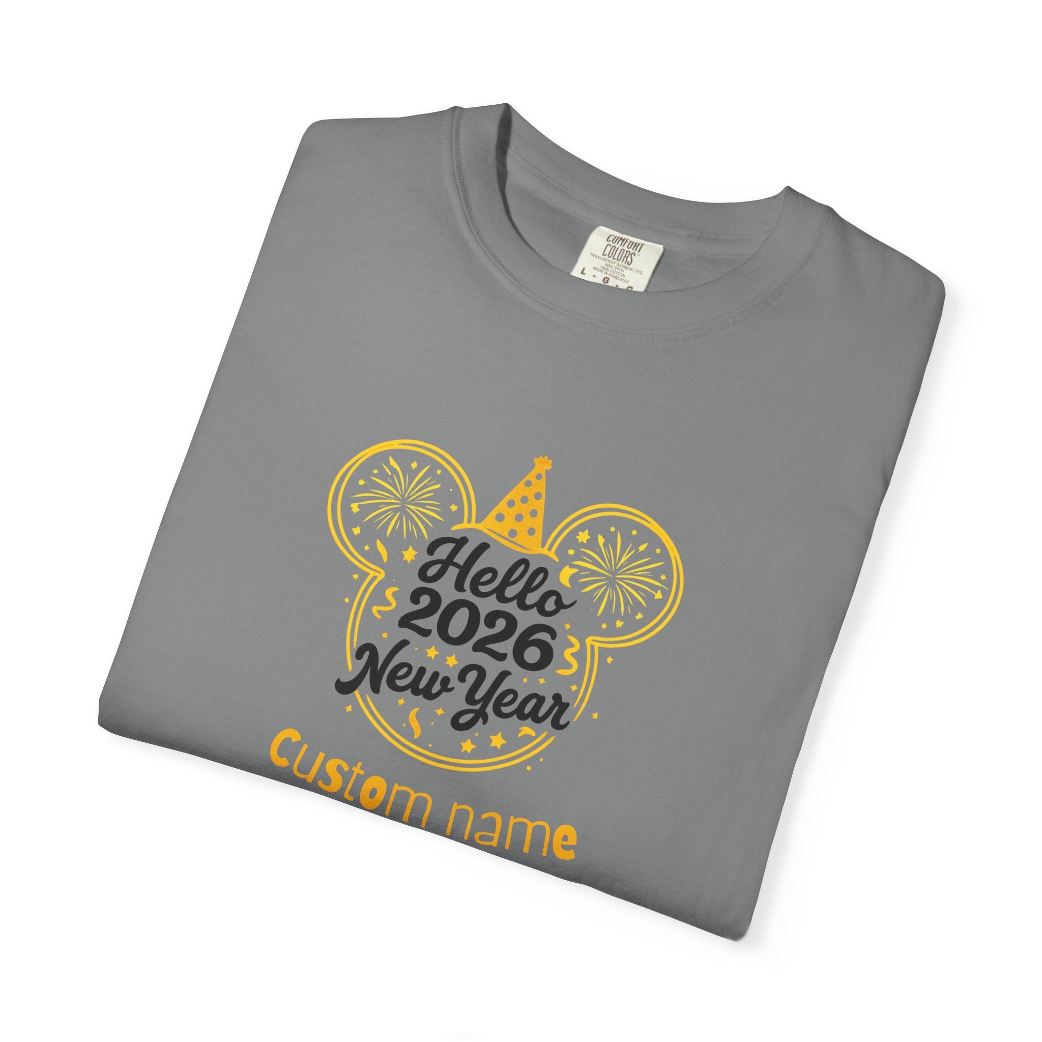 Hello 2026 Mouse Ears Family Shirts, Personalized New Year Matching Tees, Custom Mommy Daddy Sister Brother Baby, Unisex Adult Youth Toddler