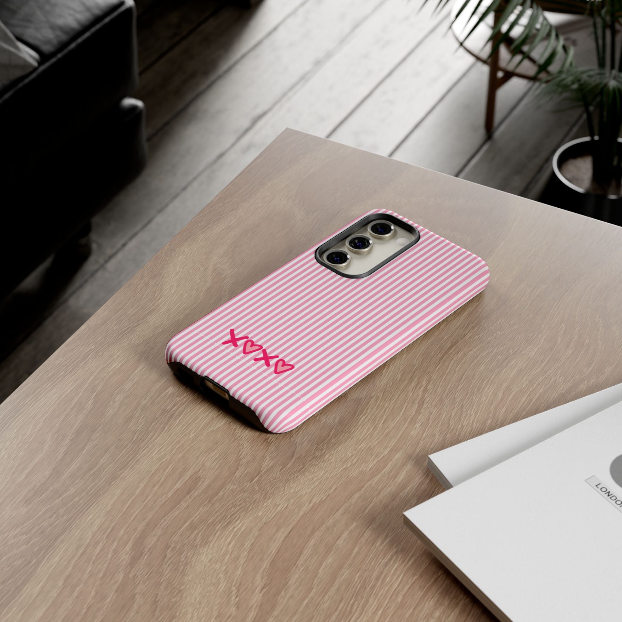 Galentines Day Pink Striped Lines phone case, Pink Stripe Iphone case | Tough Cases - Iphone, Samsung and Pixel Mobile cases