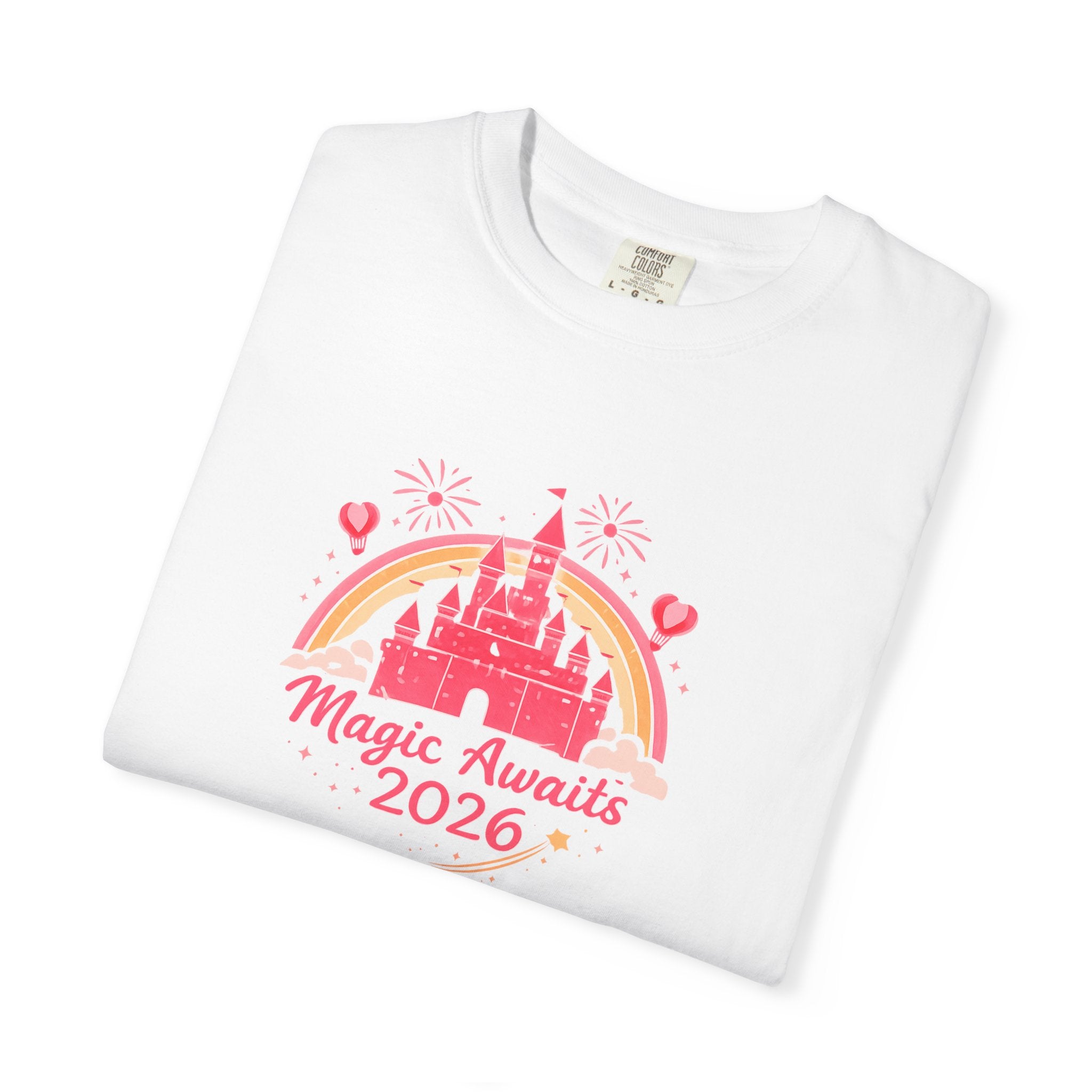 Magic Awaits 2026 Family Matching Shirts, Castle Fireworks Vacation Tees, Unisex Adult Youth Toddler Baby, Park Trip Outfit