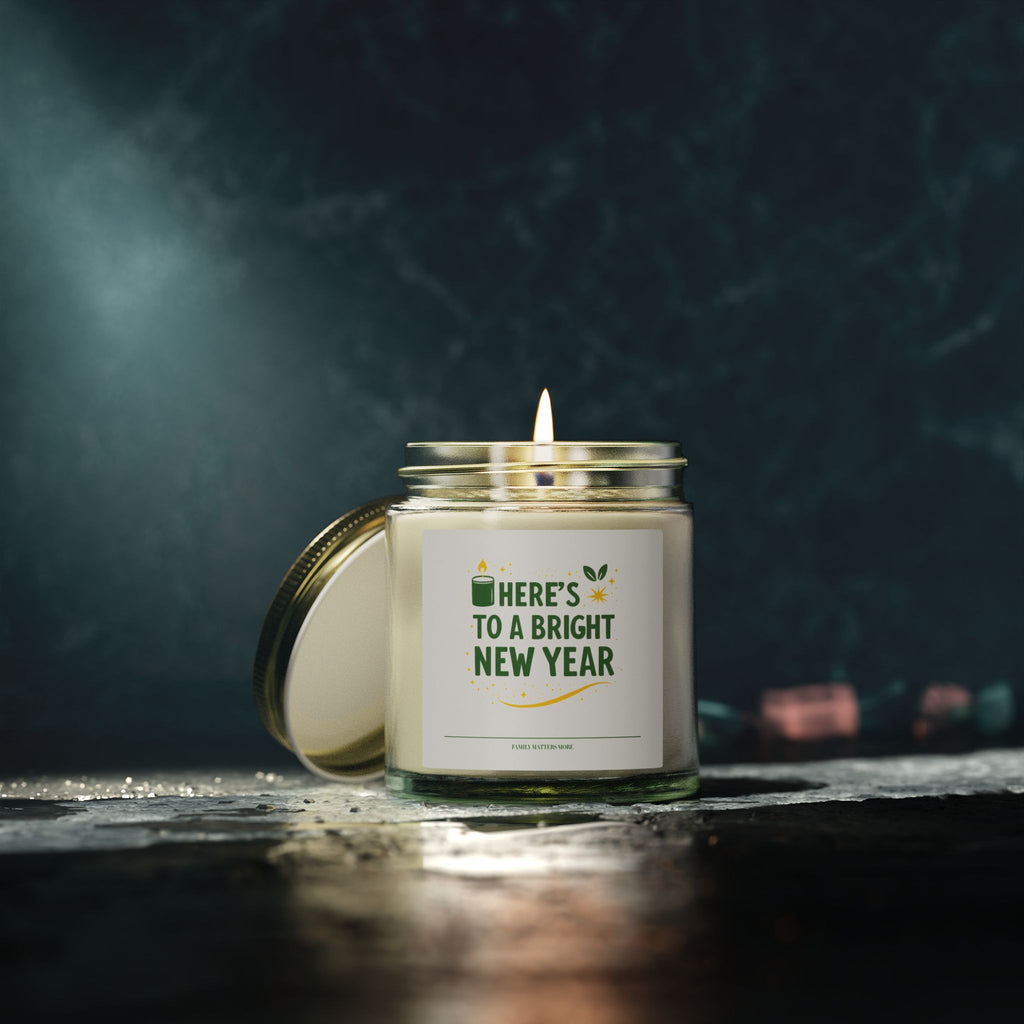 Heres To A Bright New Year Candle, 2026 Scented Soy Candle, New Years Eve Gift, Hand Poured Jar Candle, Holiday Home Decor