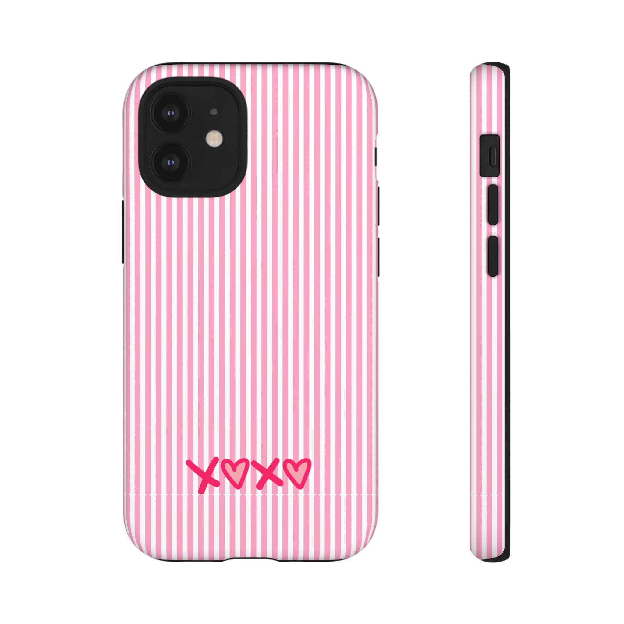 Galentines Day Pink Striped Lines phone case, Pink Stripe Iphone case | Tough Cases - Iphone, Samsung and Pixel Mobile cases
