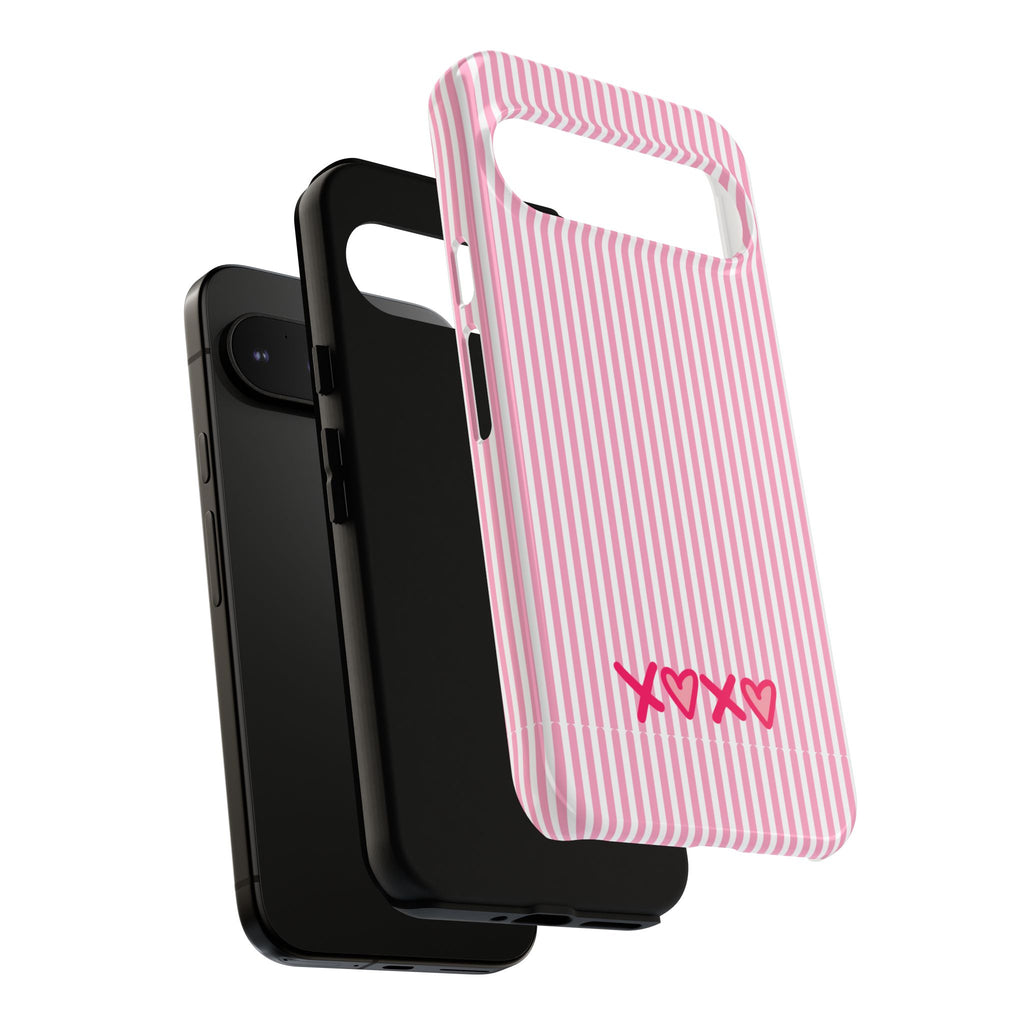 Galentines Day Pink Striped Lines phone case, Pink Stripe Iphone case | Tough Cases - Iphone, Samsung and Pixel Mobile cases