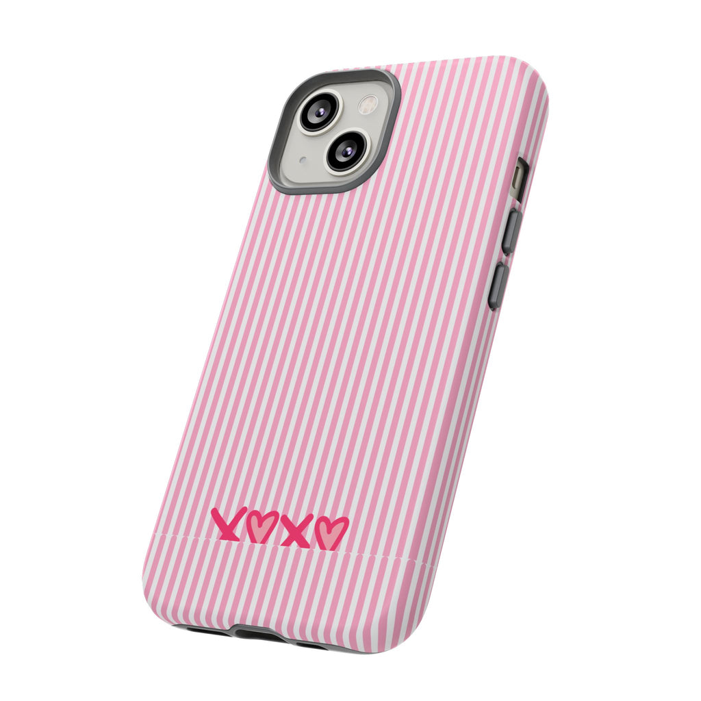 Galentines Day Pink Striped Lines phone case, Pink Stripe Iphone case | Tough Cases - Iphone, Samsung and Pixel Mobile cases