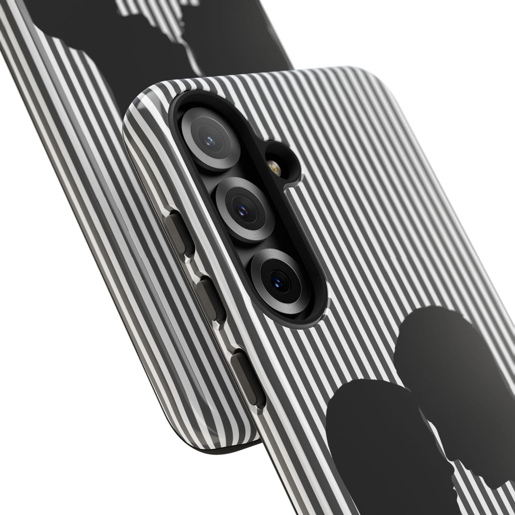 Silhouette Couple Phone Case | Galentines Day Striped Black and white phone case, Stripe Iphone case - Iphone, Samsung and Pixel Mobile case