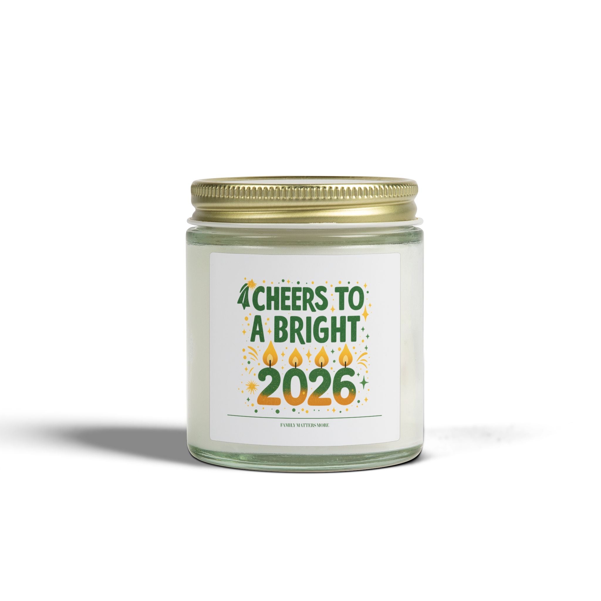 Cheers to a Bright 2026 Candle, Scented Soy Candle 4oz 9oz, Happy New Year Jar Candle, New Years Eve Gift