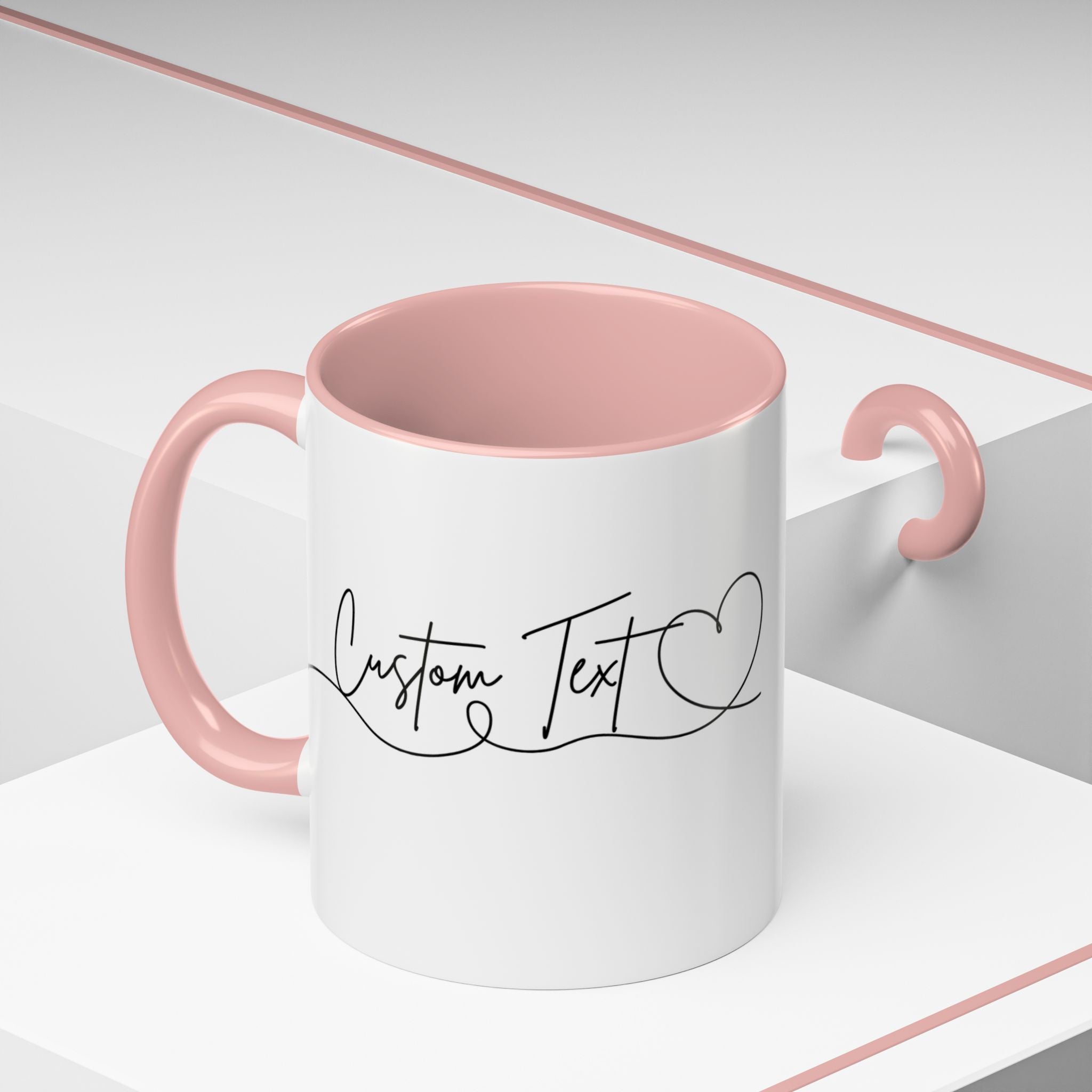 Personalized Name Mug, Custom Name Coffee Mug, Heart Name Mug, 11oz 15oz Ceramic Cup, Birthday Gift for Her Him