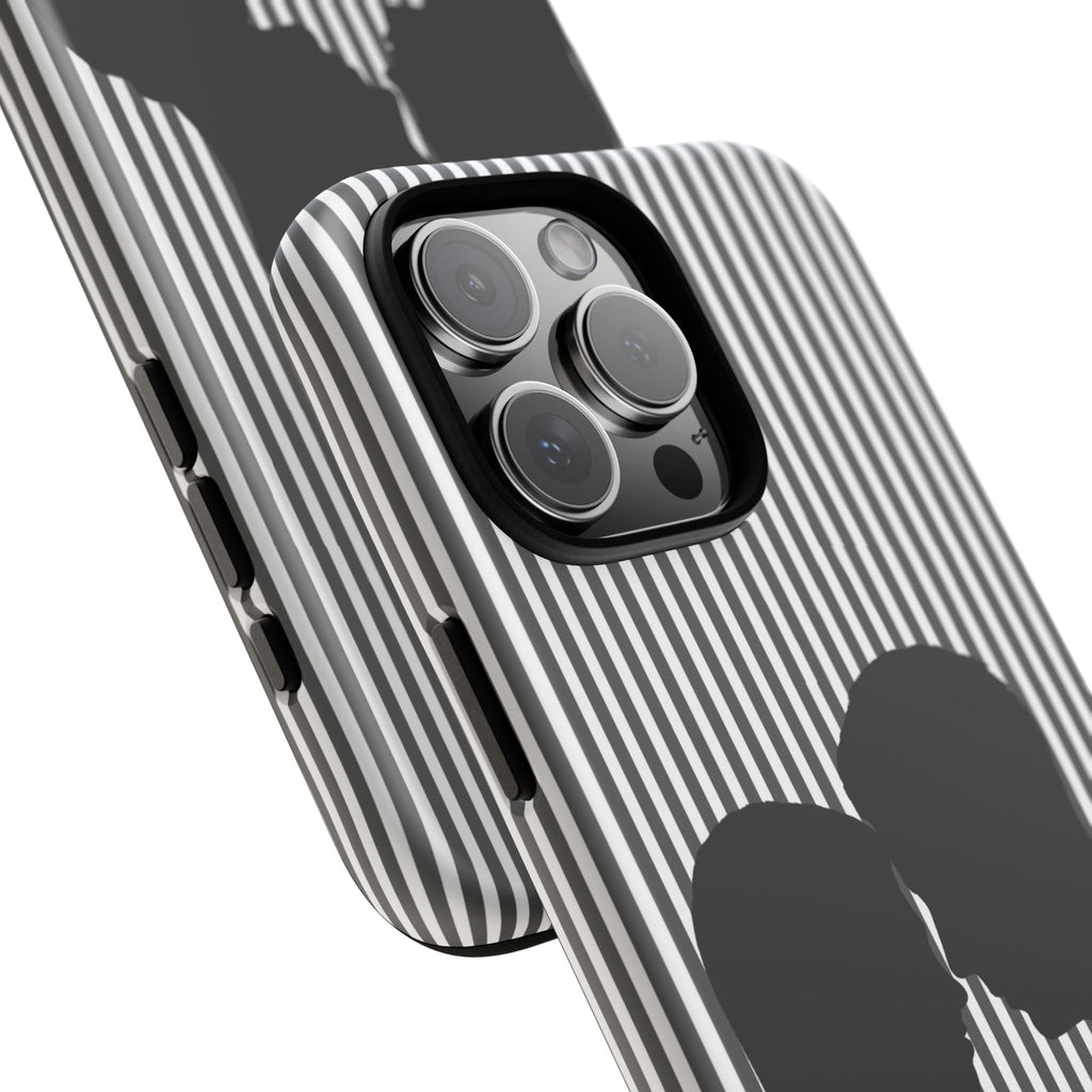 Silhouette Couple Phone Case | Galentines Day Striped Black and white phone case, Stripe Iphone case - Iphone, Samsung and Pixel Mobile case