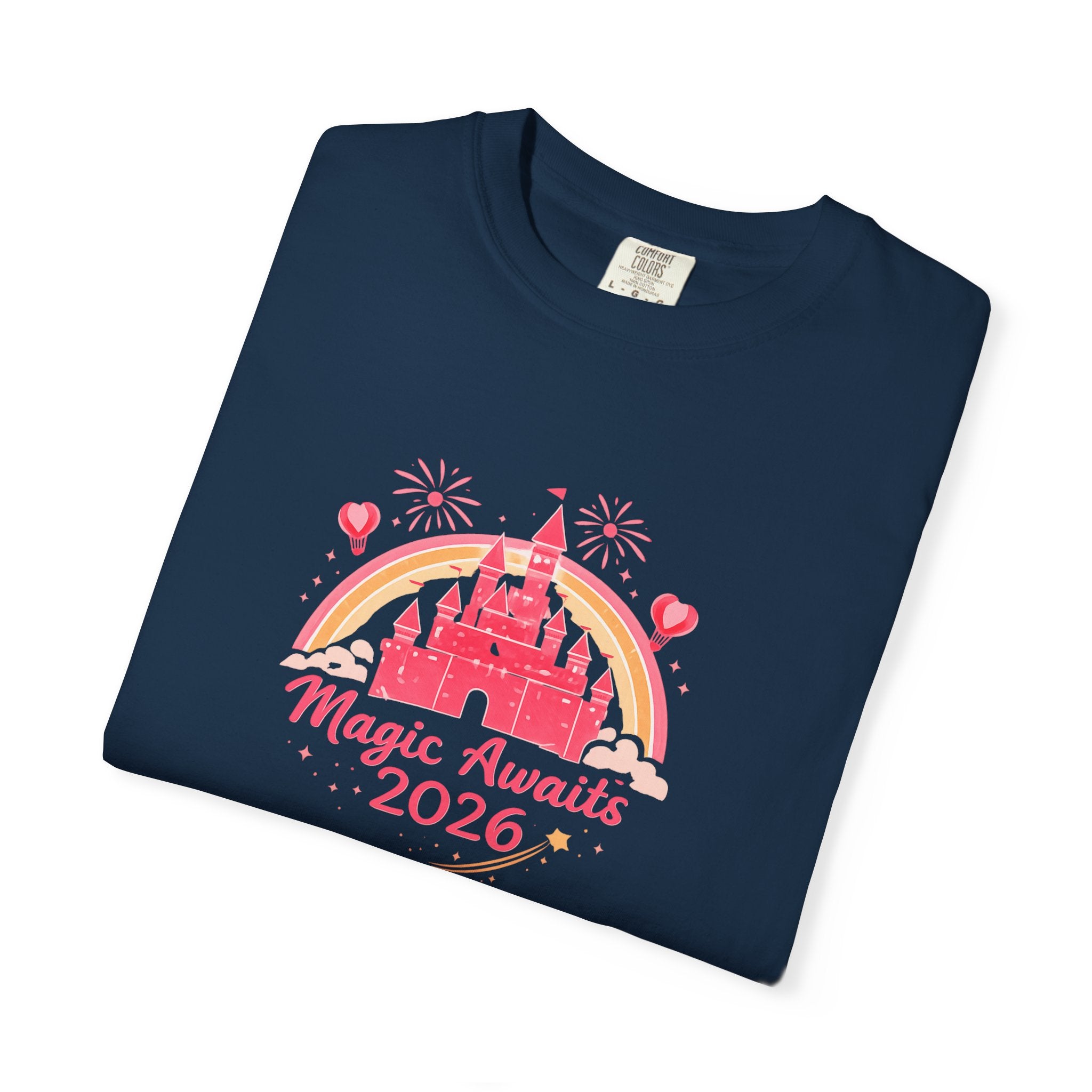 Magic Awaits 2026 Family Matching Shirts, Castle Fireworks Vacation Tees, Unisex Adult Youth Toddler Baby, Park Trip Outfit