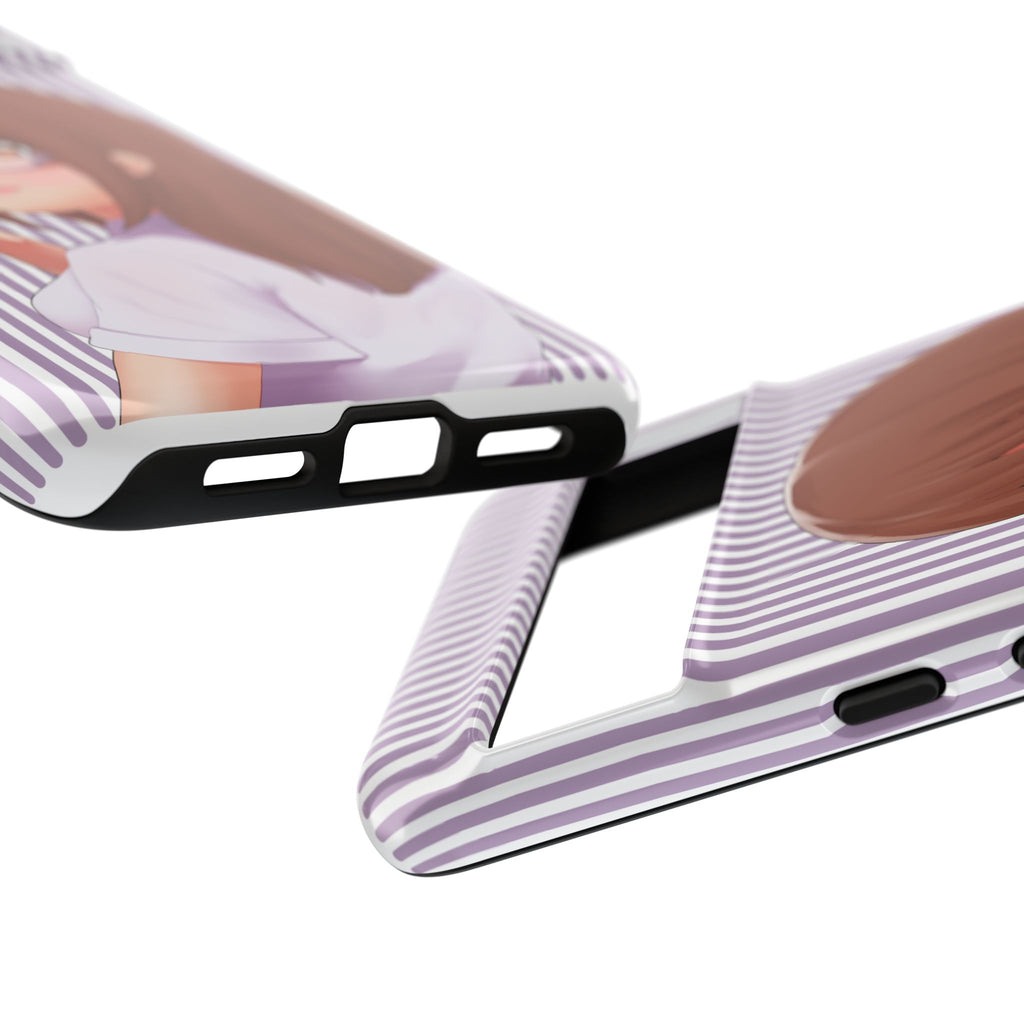 Galentines Day Striped lines mobile case, Glasses Anime Girl Stripe Iphone case | Tough Cases - Iphone, Samsung and Pixel Mobile cases