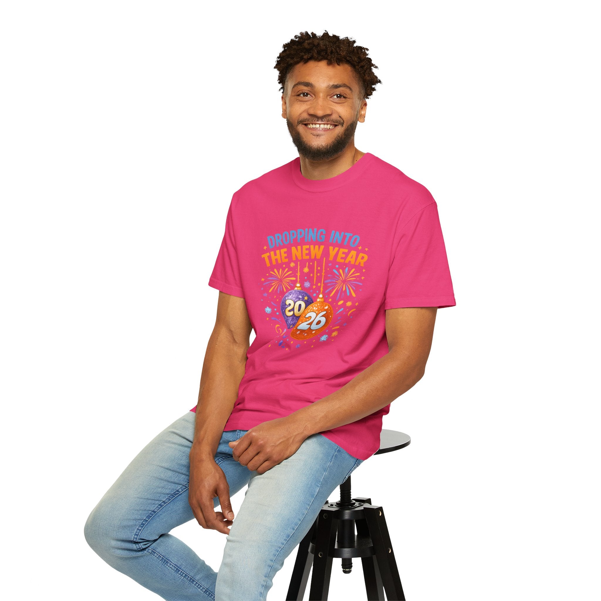 Dropping Into The New Year Shirt, Comfort Colors Unisex Tee, Matching Family New Years Shirts, Youth Toddler Baby Bodysuit
