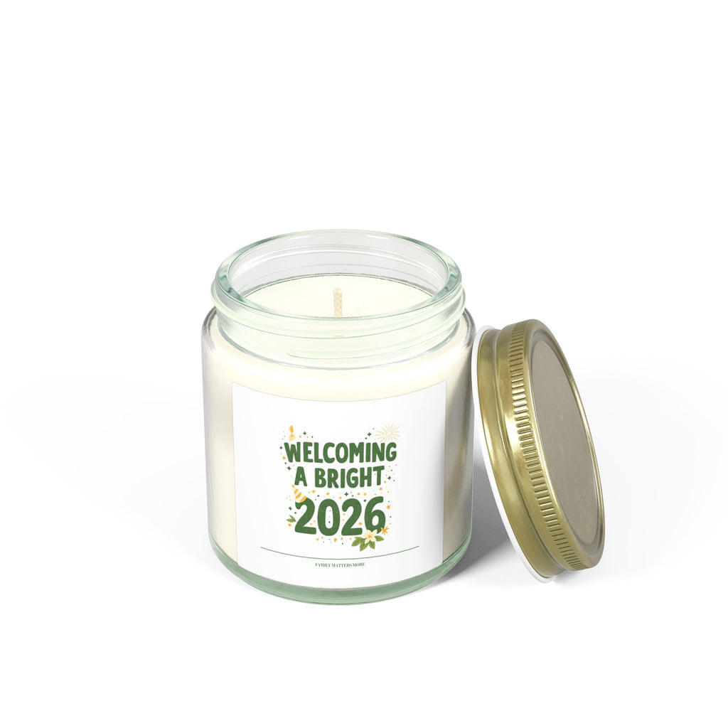Welcoming a Bright 2026 Candle, Scented Soy Candle 4oz 9oz, Happy New Year Jar Candle, NYE Gift, New Beginnings