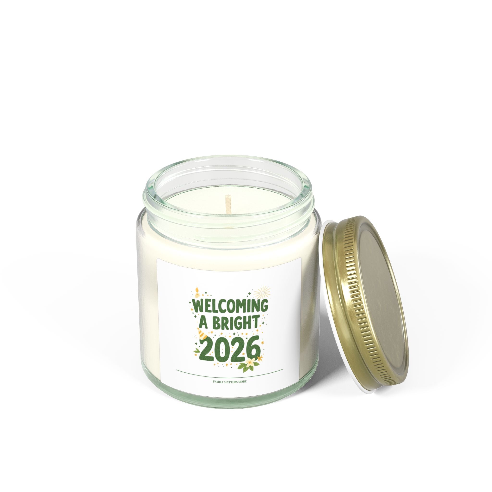 Welcoming a Bright 2026 Candle, Scented Soy Candle 4oz 9oz, Happy New Year Jar Candle, NYE Gift, New Beginnings