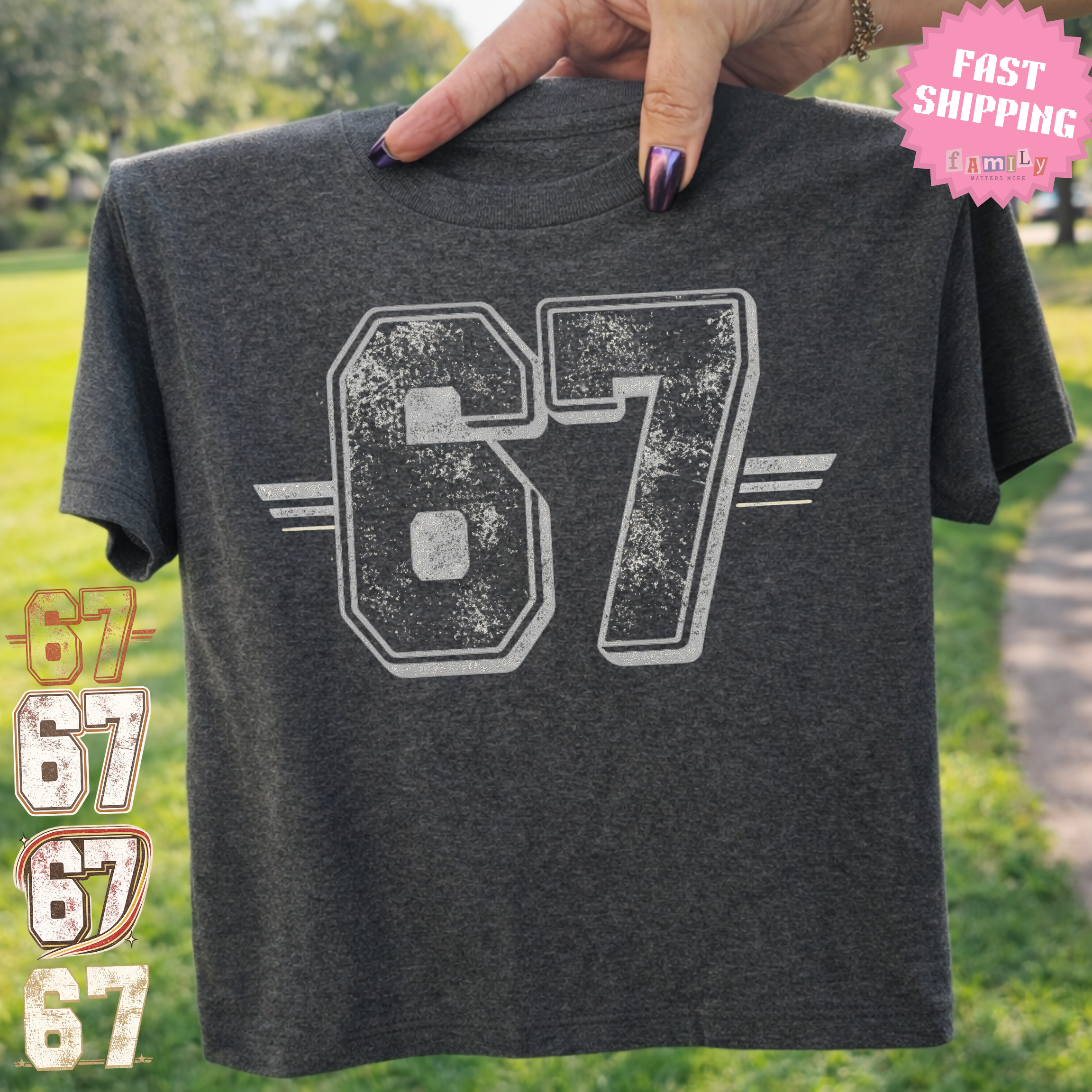 67 T-shirt - Comfort Colors Six Seven Shirt - Kids Meme Shirt - 6-7 Shirt