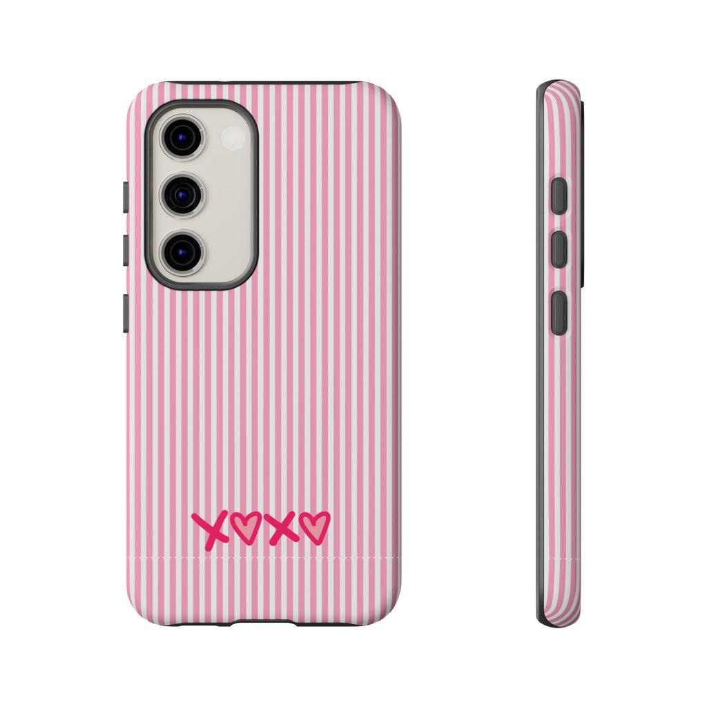 Galentines Day Pink Striped Lines phone case, Pink Stripe Iphone case | Tough Cases - Iphone, Samsung and Pixel Mobile cases