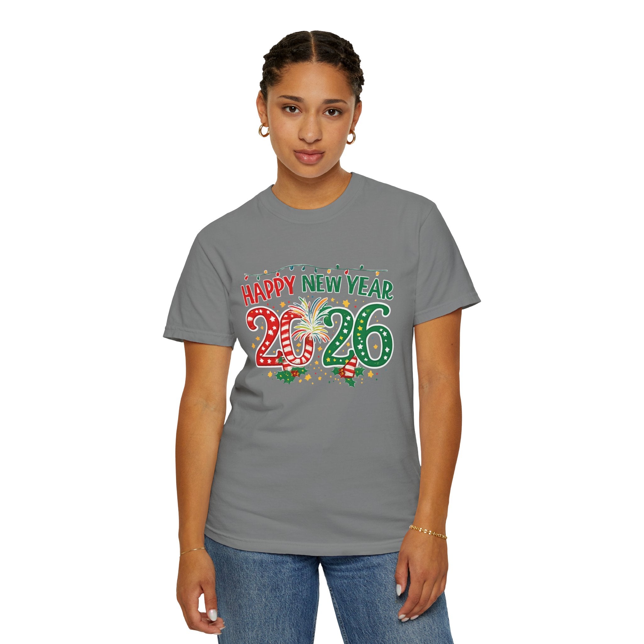 Happy New Year 2026 Family Shirts, Christmas Theme Matching Tees, Mom Dad Kids, Holiday NYE Outfit, Unisex