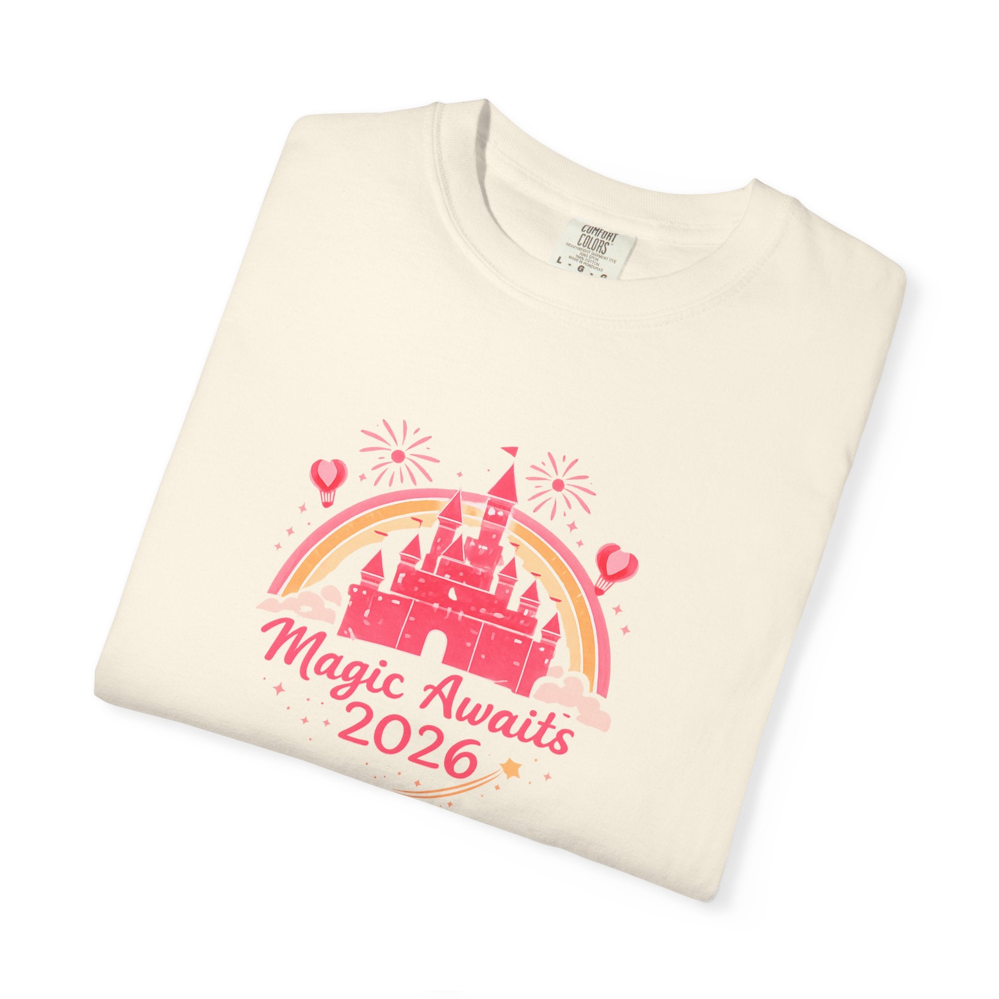 Magic Awaits 2026 Family Matching Shirts, Castle Fireworks Vacation Tees, Unisex Adult Youth Toddler Baby, Park Trip Outfit