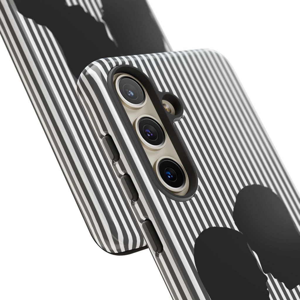 Silhouette Couple Phone Case | Galentines Day Striped Black and white phone case, Stripe Iphone case - Iphone, Samsung and Pixel Mobile case