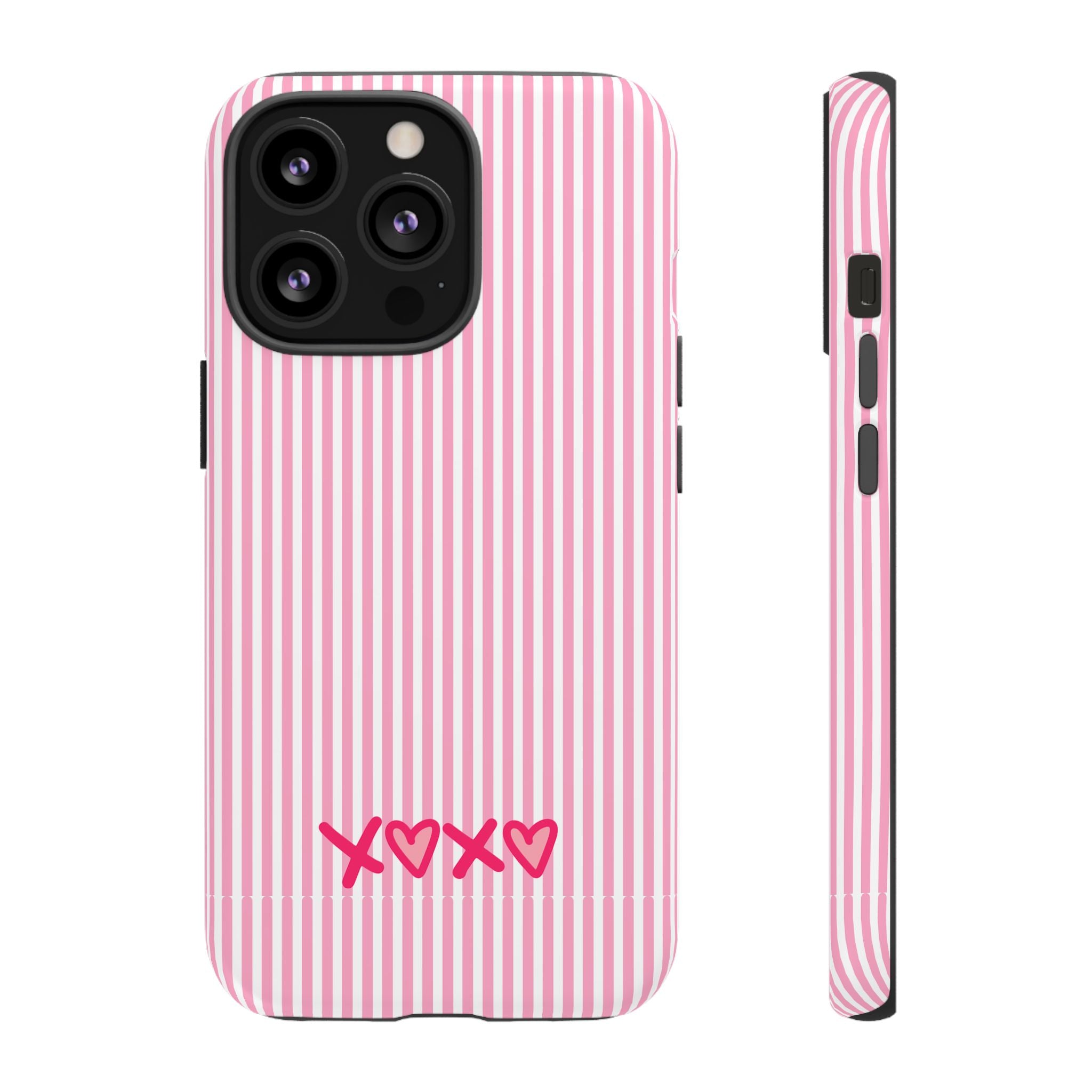 Galentines Day Pink Striped Lines phone case, Pink Stripe Iphone case | Tough Cases - Iphone, Samsung and Pixel Mobile cases