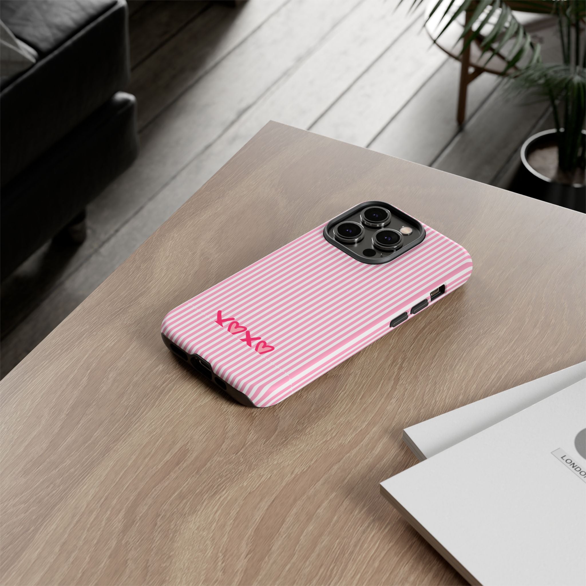 Galentines Day Pink Striped Lines phone case, Pink Stripe Iphone case | Tough Cases - Iphone, Samsung and Pixel Mobile cases