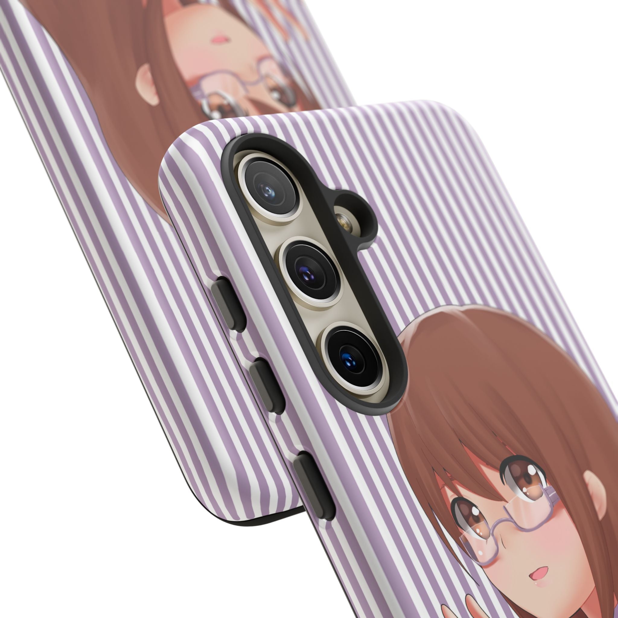 Galentines Day Striped lines mobile case, Glasses Anime Girl Stripe Iphone case | Tough Cases - Iphone, Samsung and Pixel Mobile cases
