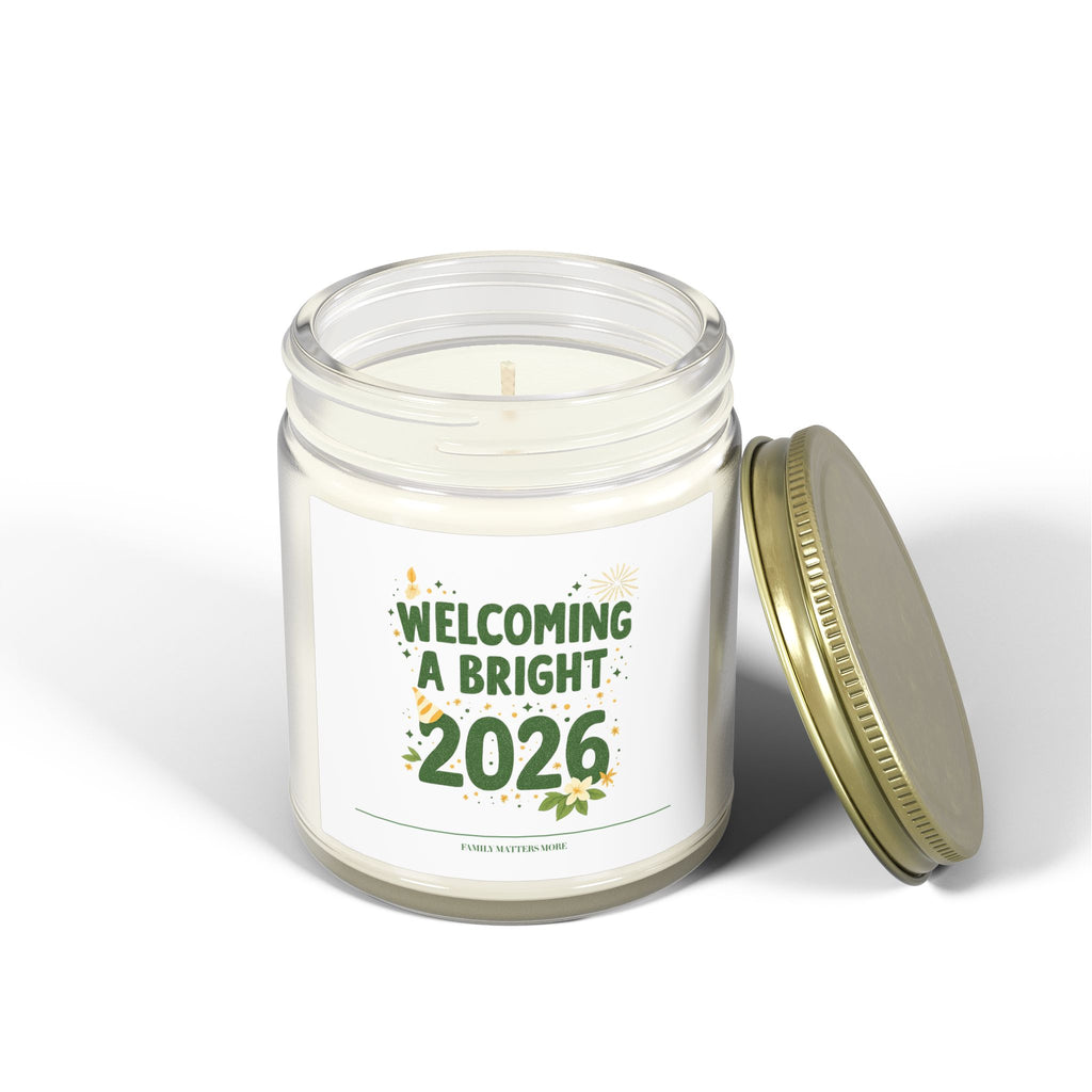 Welcoming a Bright 2026 Candle, Scented Soy Candle 4oz 9oz, Happy New Year Jar Candle, NYE Gift, New Beginnings